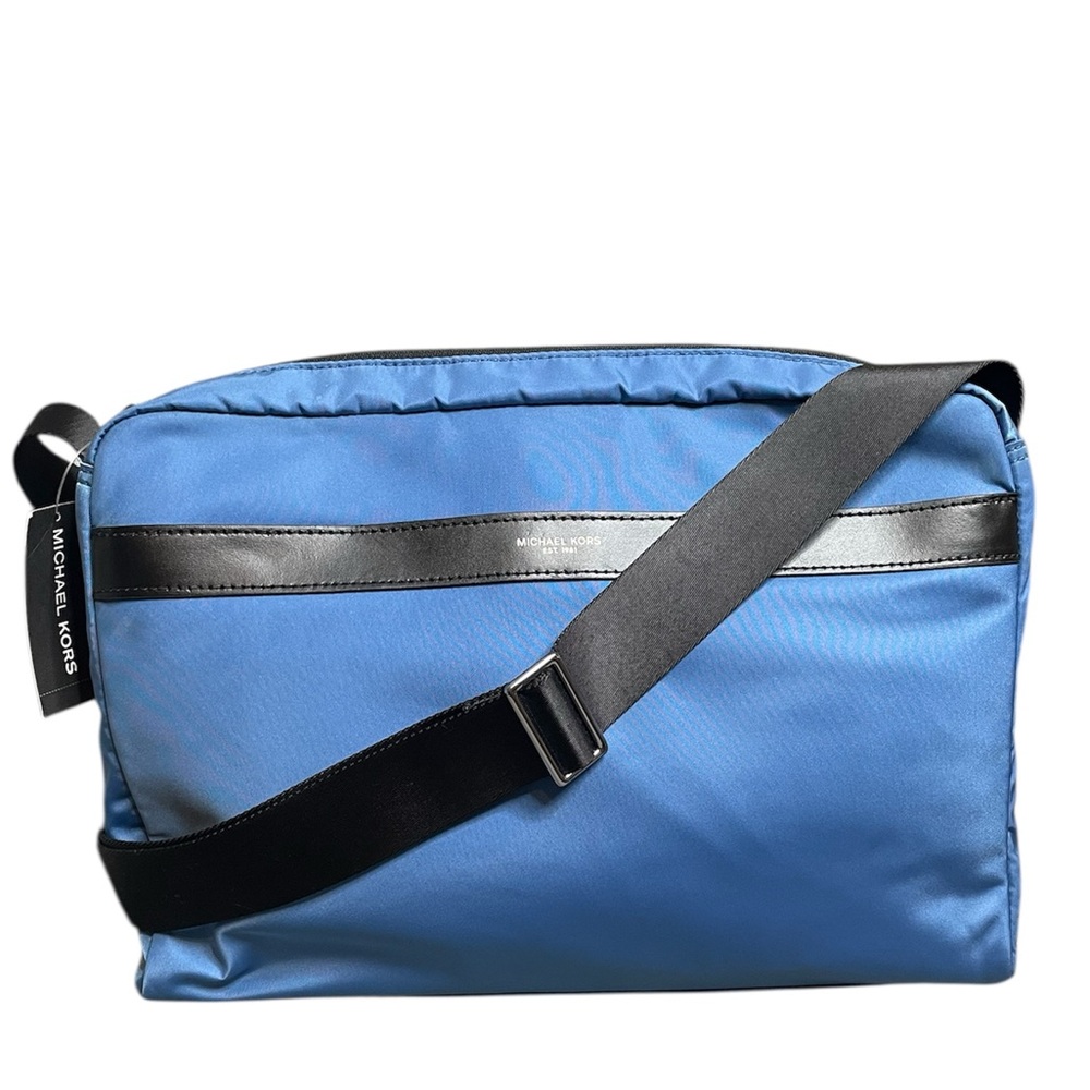 Michael Kors Kent Lg Padded Men’s Messenger Bag - Federal Blue $198 New w/ Tags